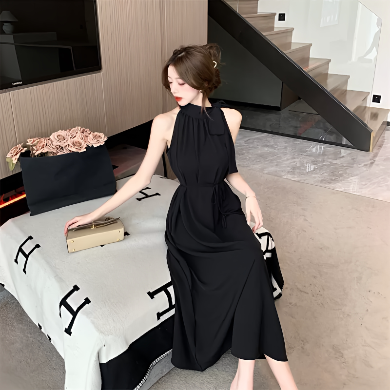 大码法式赫本风女神范连衣裙图片