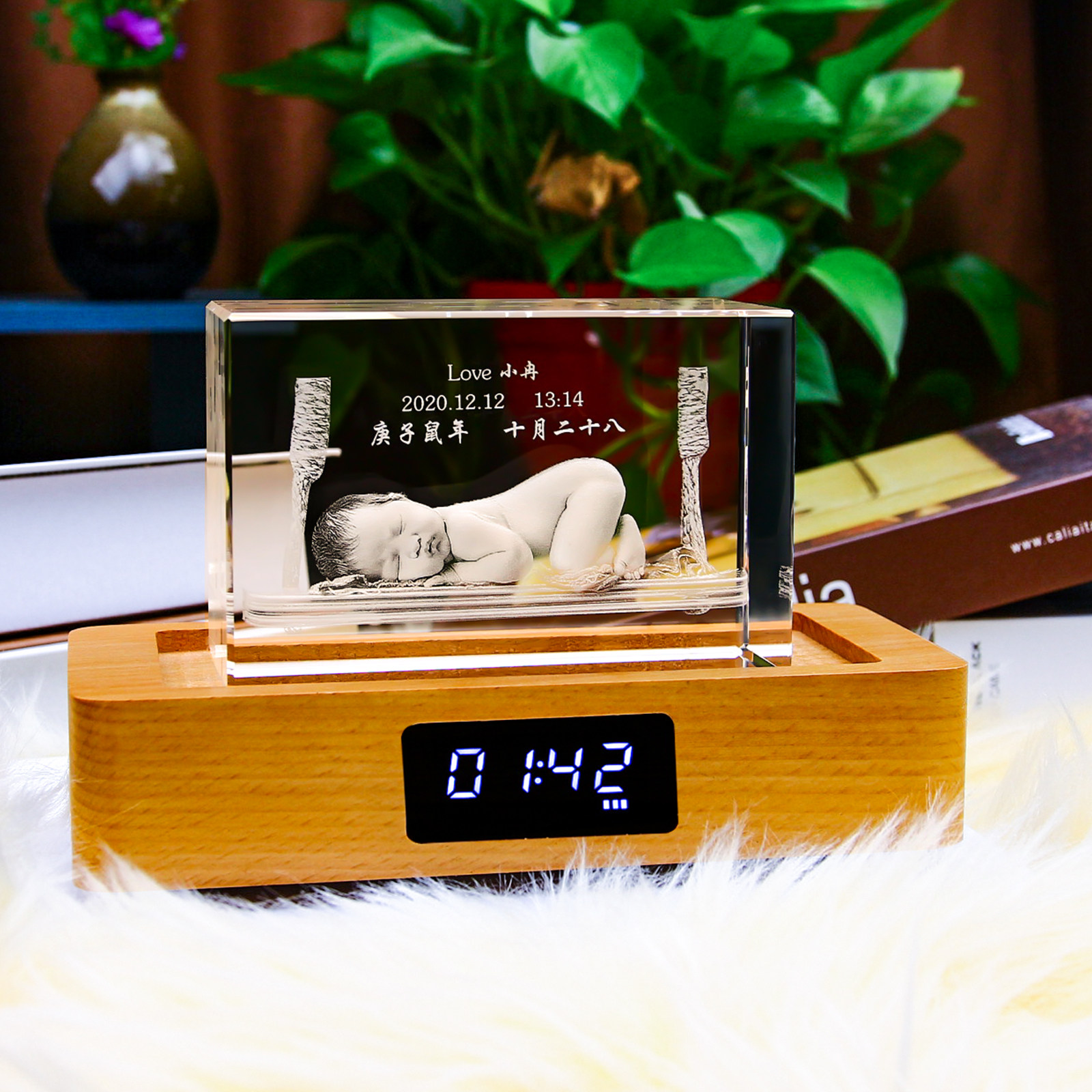 婴儿满月周岁百天图片定制纪念品