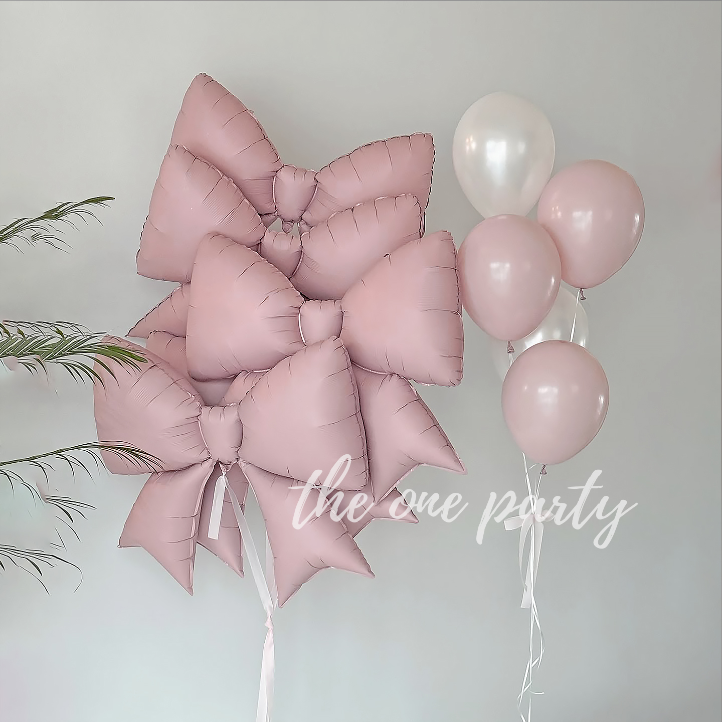 新款粉色韩版蝴蝶结铝膜气球道具
