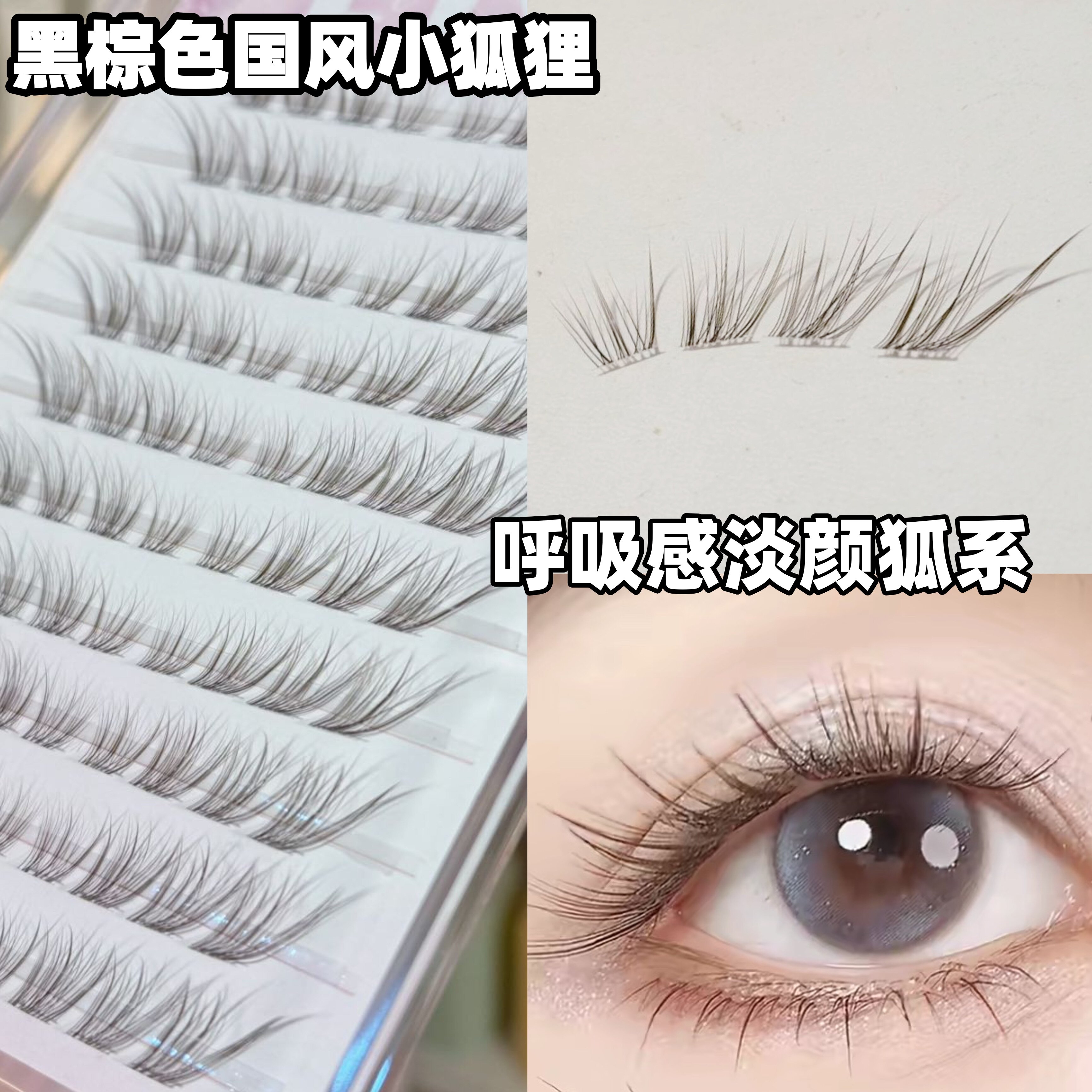 呼吸感黑棕色狐系小狐狸图片