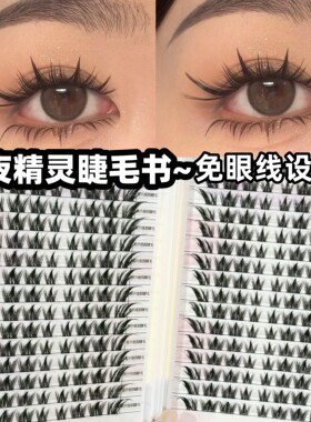 狐狸犬睫毛书假睫毛暗夜精灵浓密上镜大眼睛COS漫画眼睫毛~免眼线