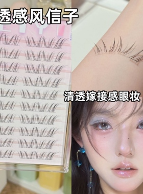 免胶水嫁接感风信子假睫毛女自然仿真分段式淡颜新中式眼睫毛高级
