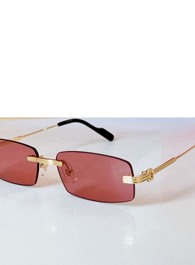 金属方形遮阳太阳镜男女通用小脸