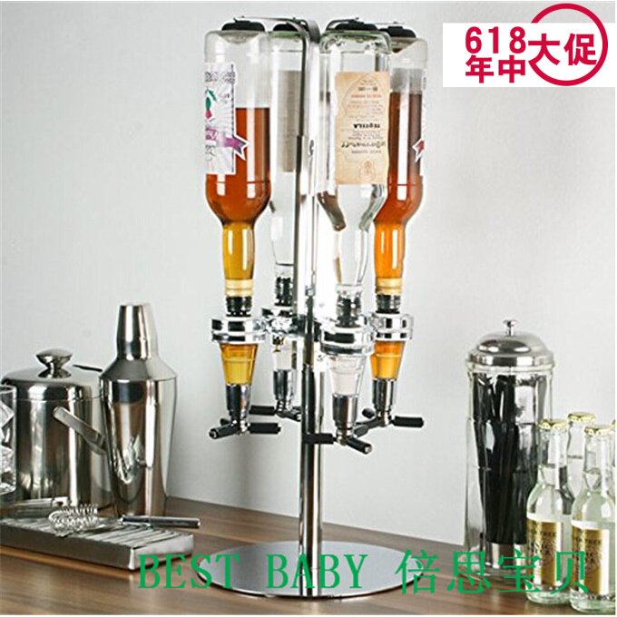 创意新奇夜店酒吧聚会用品4头分酒器扎啤机啤酒机饮料器倒置酒架