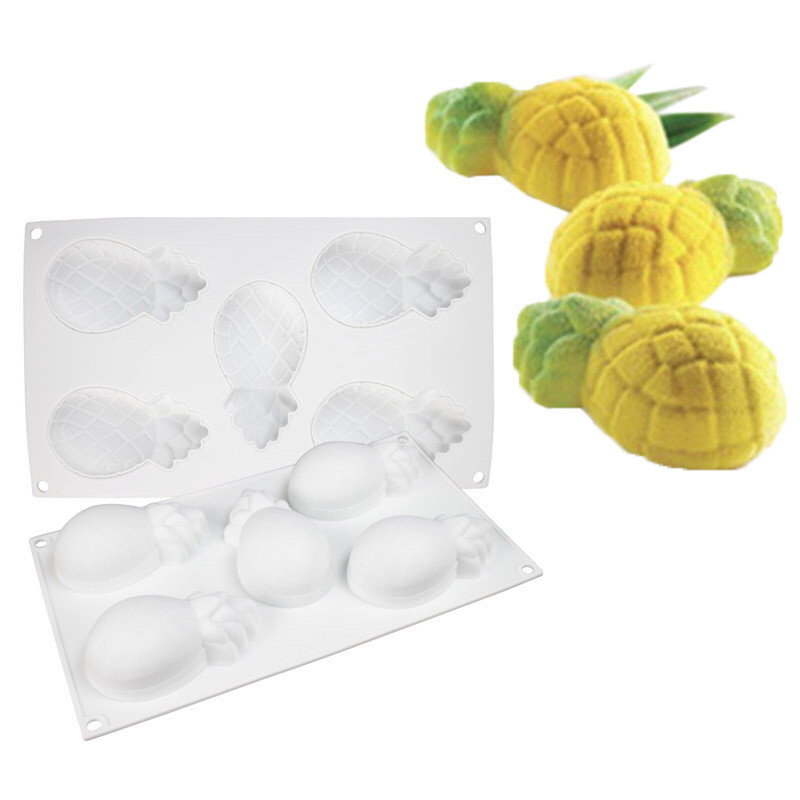 5连水果菠萝形白色硅胶慕斯蛋糕甜品果冻布丁手工皂石膏滴胶模具,厨房/烹饪用具,烘焙模具,淘宝优惠券,粉丝福利购,淘宝优惠卷