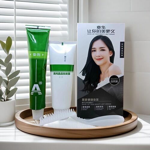 正品居家便捷染发霜男女通用染发剂家用遮盖白发染膏温和不伤发