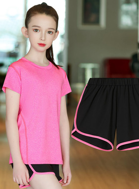 女童运动短裤瑜伽轮滑中大童儿童速干裤外穿跳绳女孩搏击跑步训练