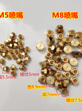 天然气热水器喷嘴M8 万和强排式燃气改装液化气恒温机M5铜头配件