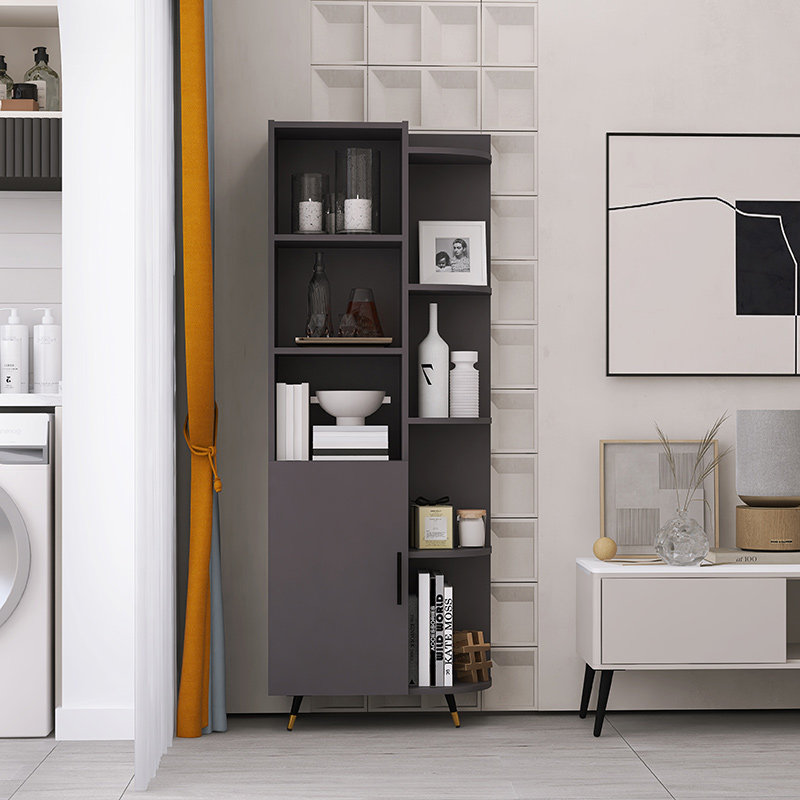客厅转角柜拐角置物书架家用实木生态板三角靠墙多功能收纳储物柜