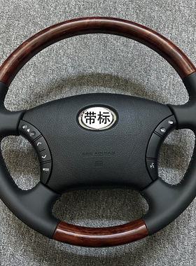 lc120 LC100老款丰田霸道多功能方向盘按键 桃木真皮方向盘总成