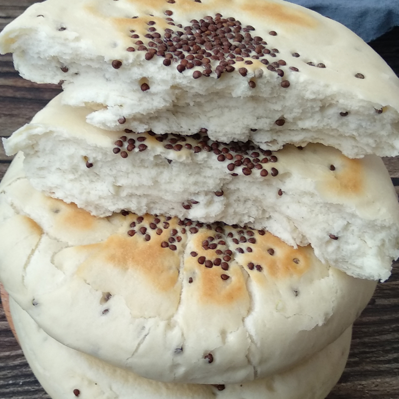 甘肃特产荏锅盔平凉地方特色小吃紫苏干粮馍手工零食2个散装怀旧