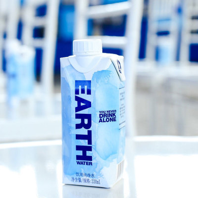 EARTH WATER洱思水纯净水330ml*6盒 地球水 利乐包装饮用水