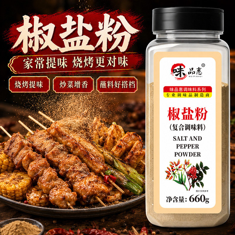 味品惠660g手抓饼烧烤调料包邮图片