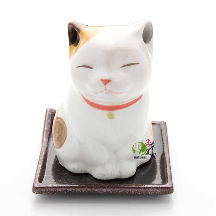 松荣堂招牌小猫京烧清水陶器香炉