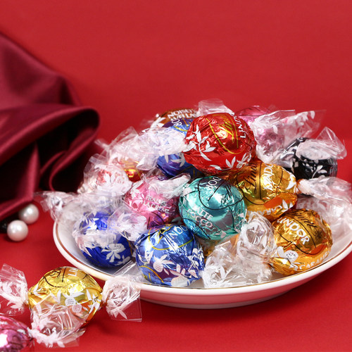 Lindt瑞士莲软心牛奶巧克力办公室休闲零食小包装糖果250克散装