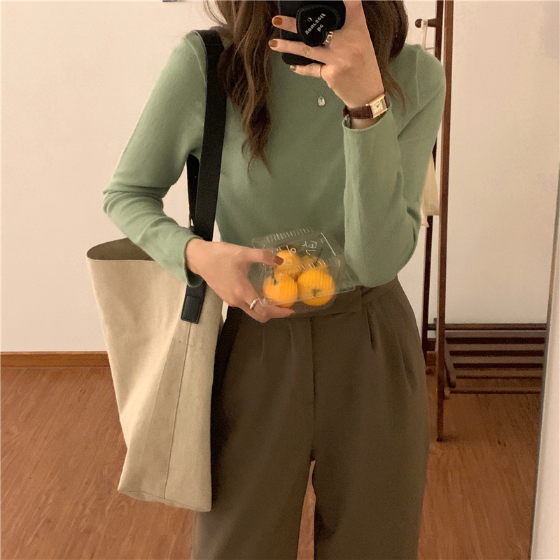 Real shot hemmed basic knitwear backing