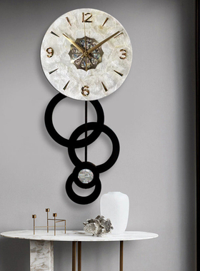 现代简约钟表挂钟客厅时尚挂表创意家用钟饰北欧艺术装饰时钟挂墙