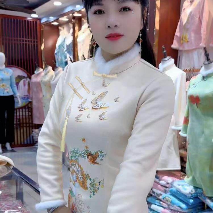 秋冬中年妈妈装改良旗袍卫衣女新中式民族风唐装舞台服装外套上衣