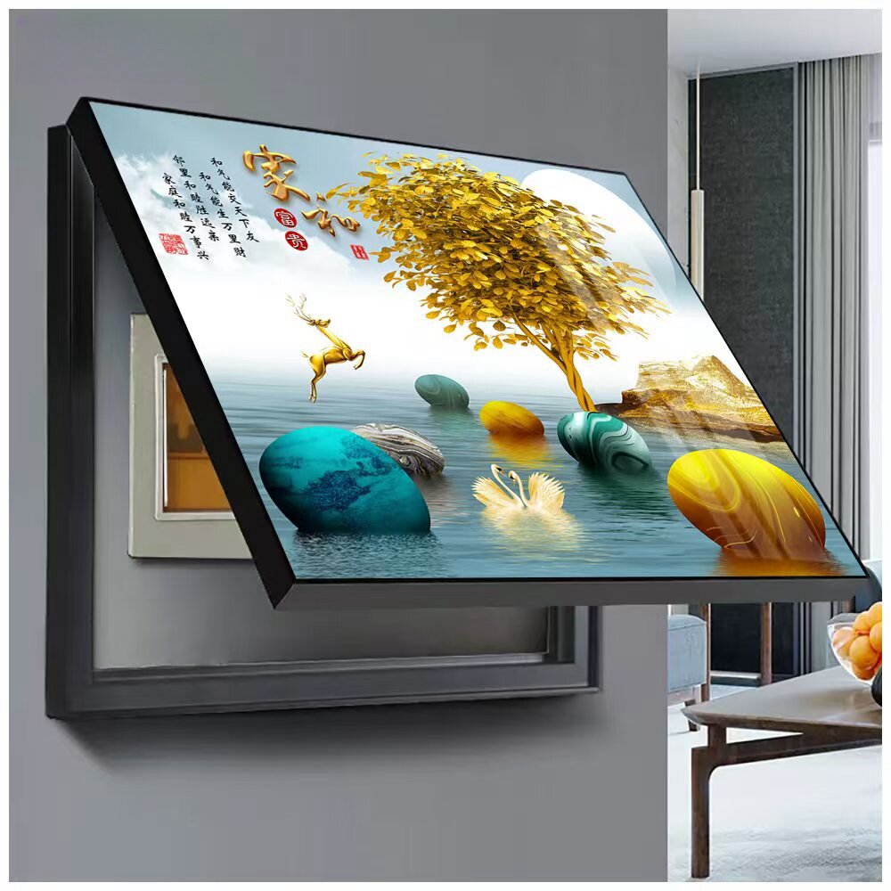 2026新款电表箱装饰画免打孔配电箱挂画创意遮挡多媒体开关盒壁画