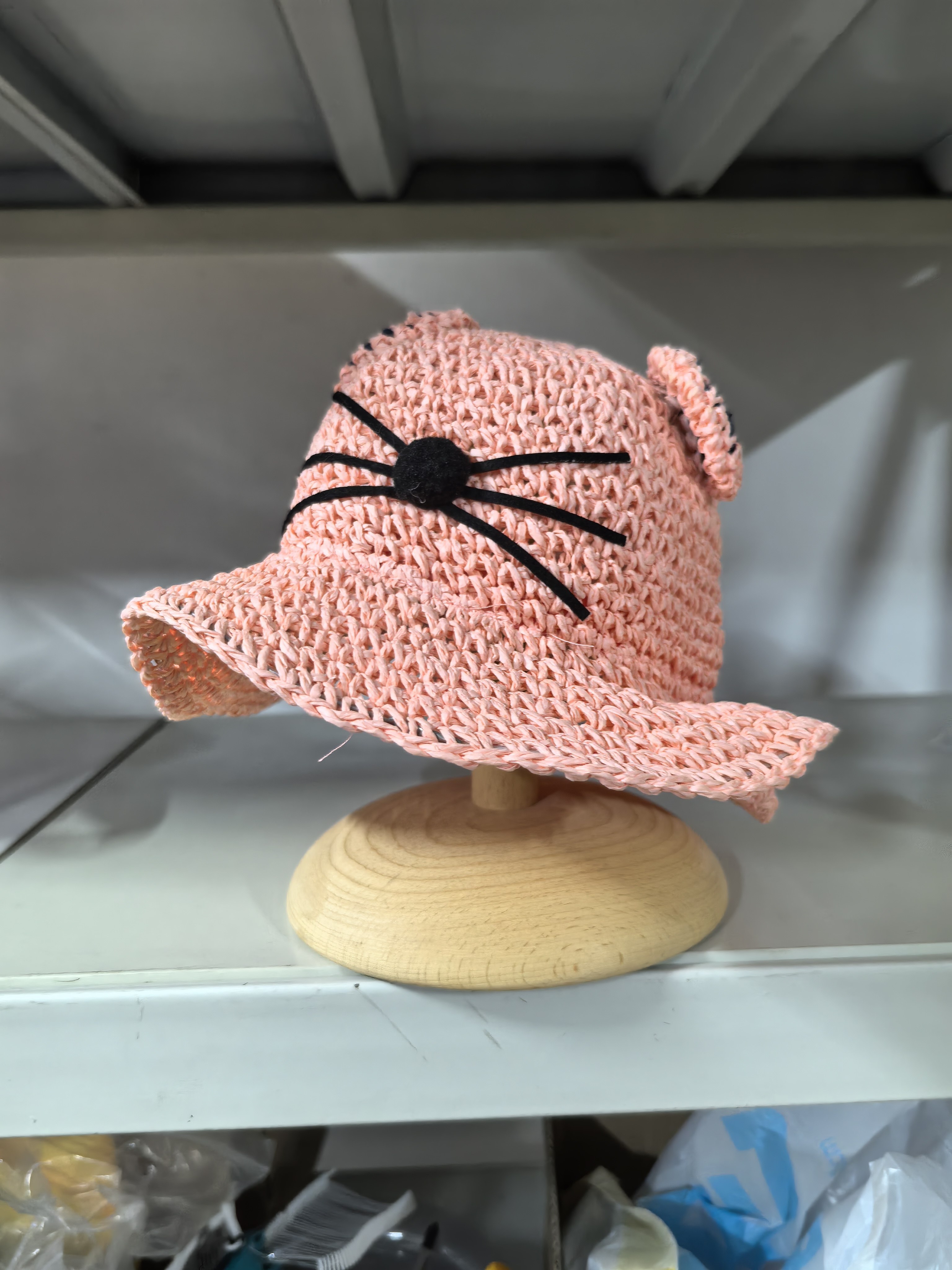 宝宝儿童子防晒沙滩太阳帽男夏天韩版耳朵女童草帽遮阳帽可爱折叠