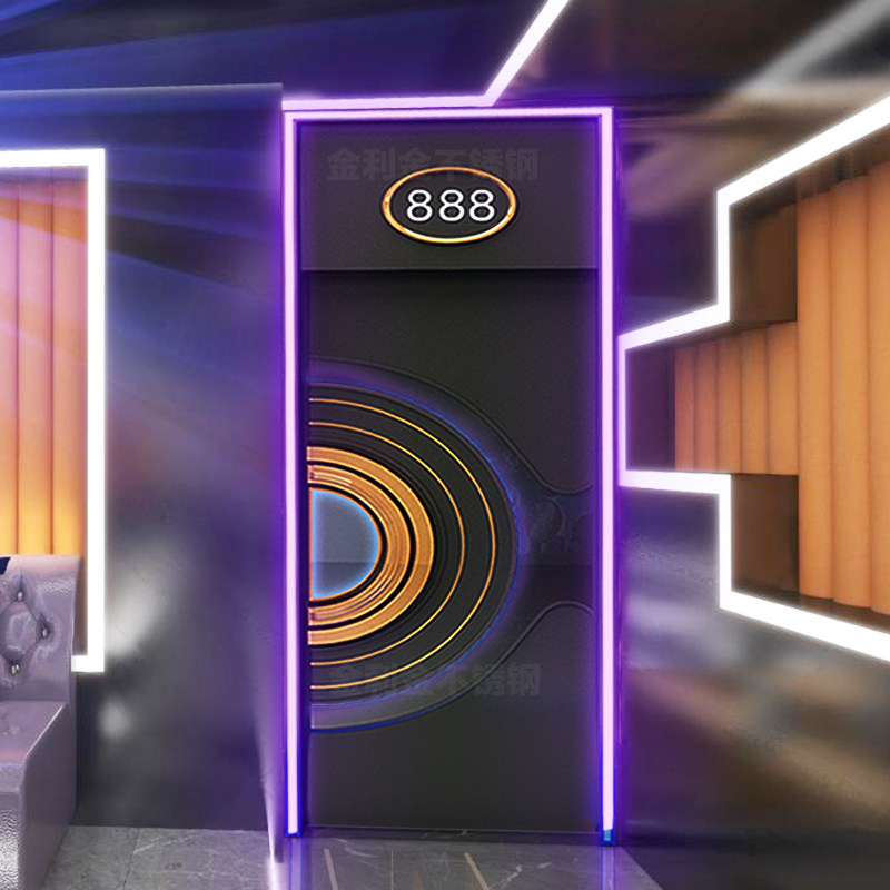 酒吧ktv专用隔音门房门不锈钢包房包厢包间卫生间防火门发光门