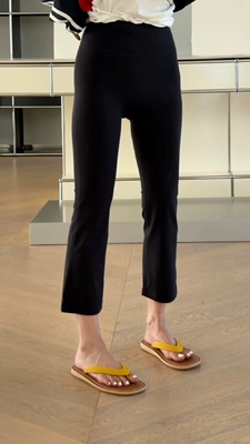 现货 诗歌兰女装2026夏新13368七分微喇瑜伽裤高弹显瘦紧身打底裤