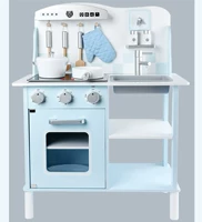 Звук светло -голубой кухня