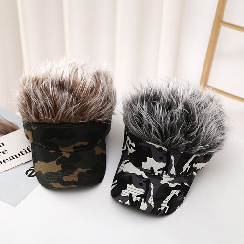 假发帽子一体短发地主帽