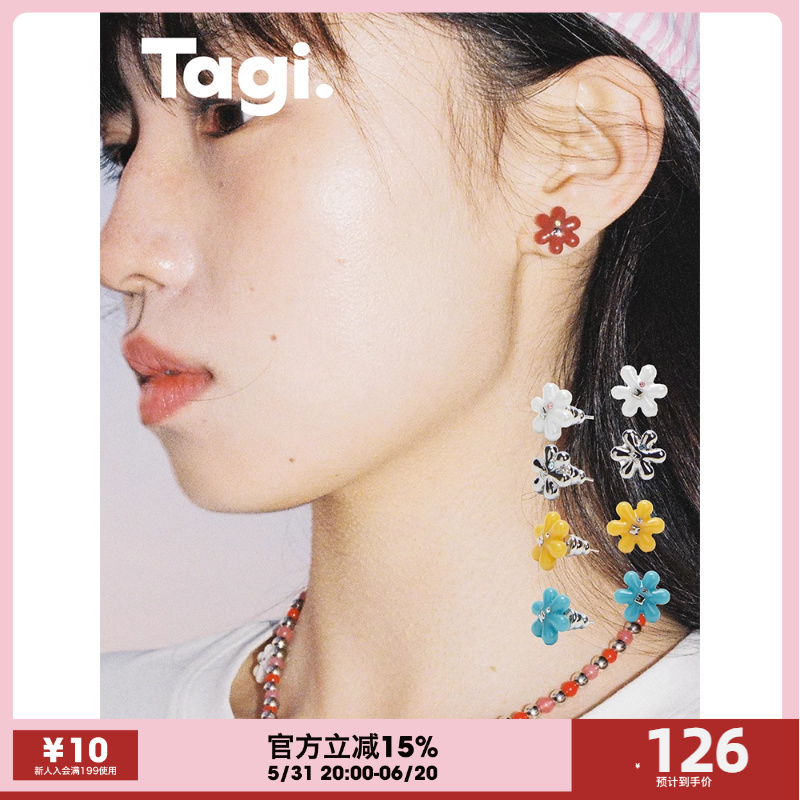 Tagi.可调节树脂S925银针耳钉