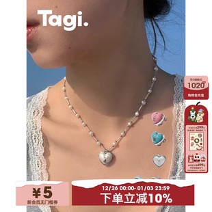 耳钉 想象鼓鼓爱心亚克力树脂开口戒指 耳夹 Tagi.