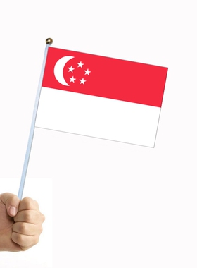 8号新加坡国旗14*21cm旗帜