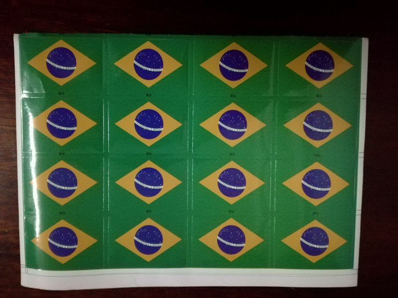 巴西脸贴 巴西国旗贴纸 巴西世界杯加油道具脸纸