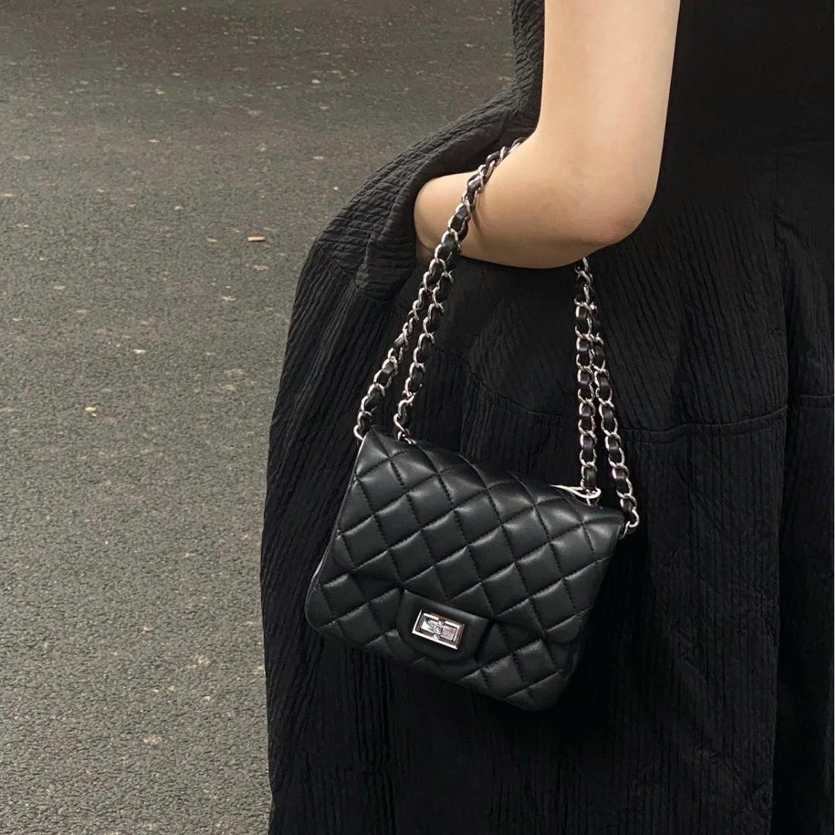 2025新款高级感真皮小香风菱格链条方胖子时尚百搭单肩斜挎小方包,箱包皮具/热销女包/男包,小方包,淘宝优惠券,粉丝福利购,淘宝优惠卷