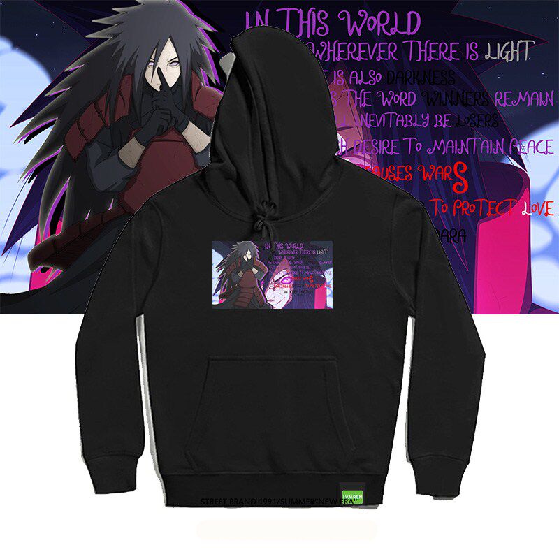 火影宇智波斑原创男卫衣时尚潮牌个性印花纯棉连帽袋鼠兜学生上衣