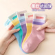 女童袜子春秋彩虹中筒儿童袜子宝宝春秋冬季 学生运动袜 秋款