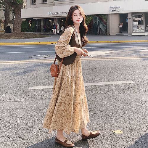 清！【80-160斤】孕妇哺乳连衣裙时尚时髦大码春秋季裙子显瘦