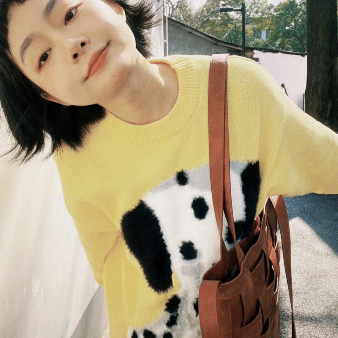 清！孕妇毛衣黄色古着毛衣女懒惰风温柔软糯糯针织衫