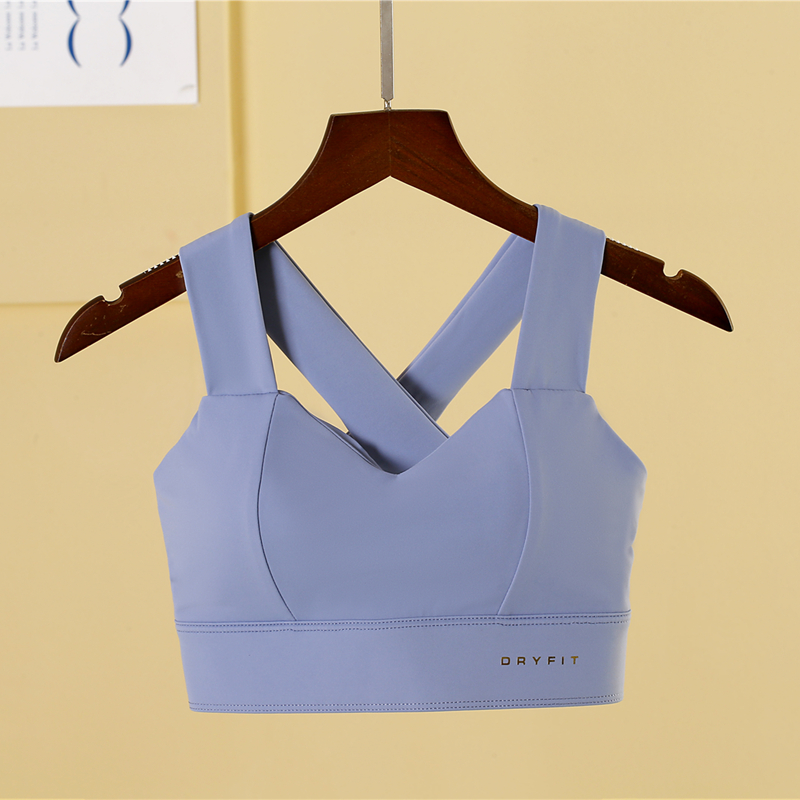 运动内衣收副乳女美背专业瑜伽高度防震文胸速干聚拢健身跑步减肥