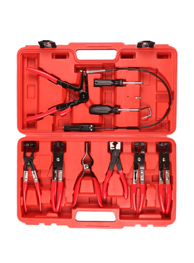 管束钳 喉箍钳可弯软管束夹钳 直型卡箍子汽车油水管拆卸工具专用