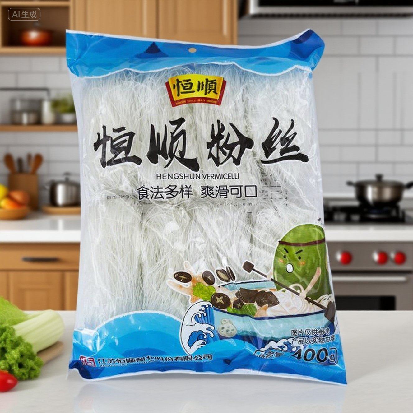 400/200/800g恒顺蒜蓉酸辣粉鲍鱼蒸细粉条豌豆麻辣烫速食龙口粉丝