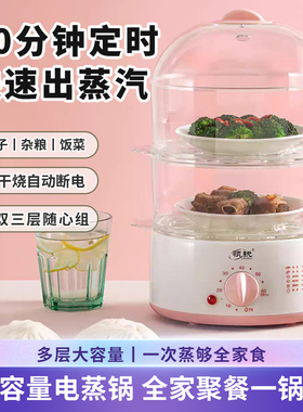 领锐智能定时三层电蒸锅