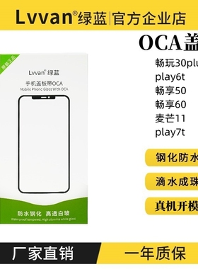 绿蓝盖板带oca胶适用畅玩30plus 畅享60/50play6t 麦芒11盖板通用