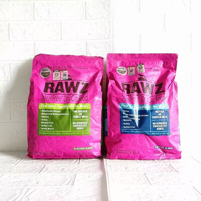 rawz罗斯火鸡鸡肉三文鱼干鸡肉白鱼高蛋白成幼全猫粮7.8磅3.53kg