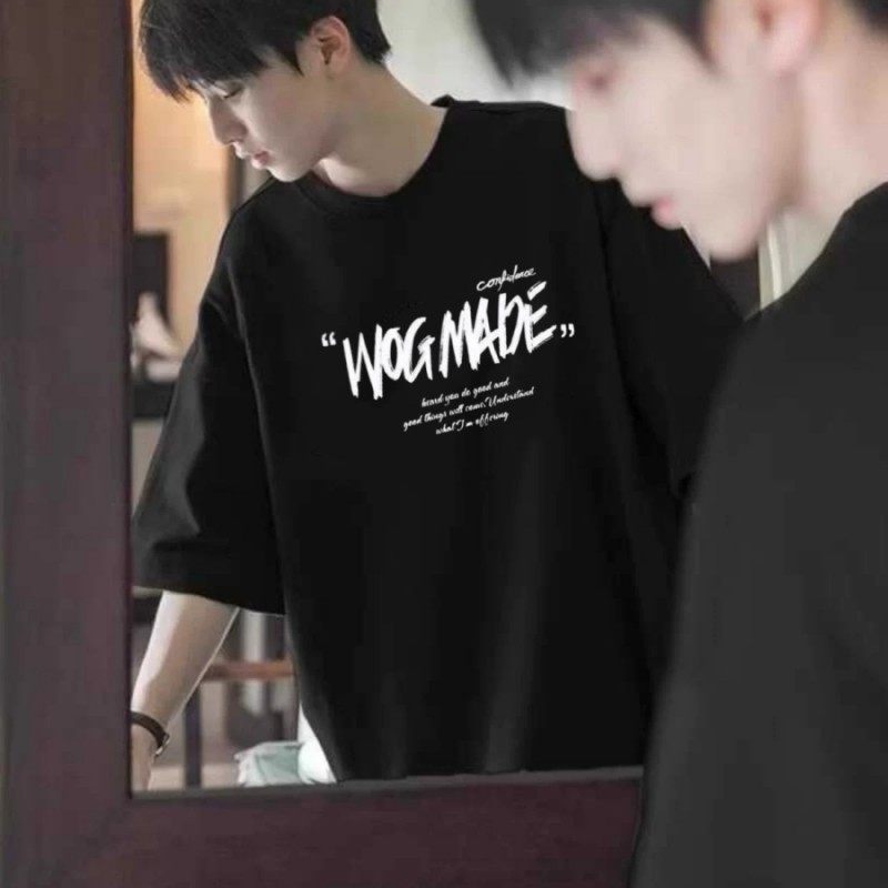 纯棉短袖T恤男女定制LOGO夏季新款2026爆款宽松大码印花上衣体恤