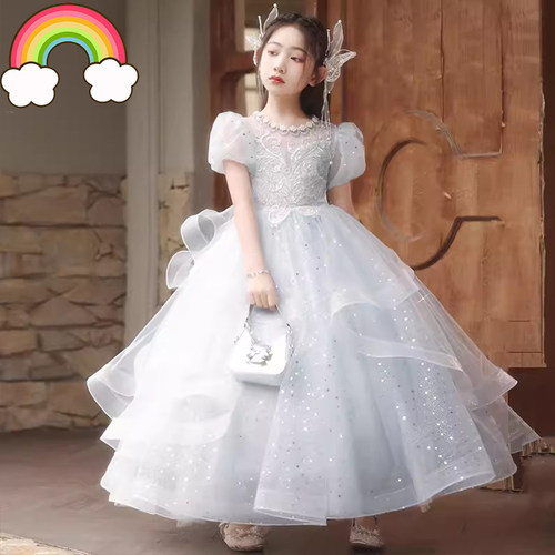 高端女童小主持人礼服生日唱歌