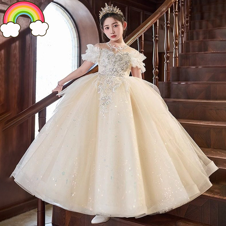 高端儿童礼服公主裙法式女童生日主持人钢琴演出花童婚礼小女孩夏,童装/婴儿装/亲子装,儿童礼服,淘宝优惠券,粉丝福利购,淘宝优惠卷