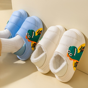 棉拖鞋儿童男童冬季室内家居用女童小孩子2025新款毛毛包跟棉托鞋