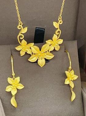 金店同款幸福花嫁三生花项链