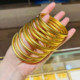 细款 金店款 镀金古法传承手镯女越南沙金仿真实心正品 镯子久不掉色