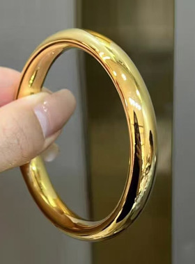 金店同款越南沙金手镯古法传承仿真南非锡金实心手镯结婚三金女